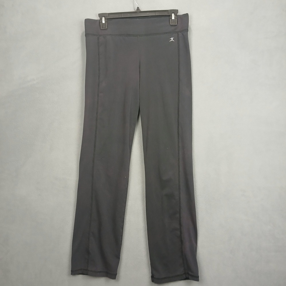 Danskin Essential Yoga Pants Womens M(8-10) Black Stretch Straight Leg Athletic